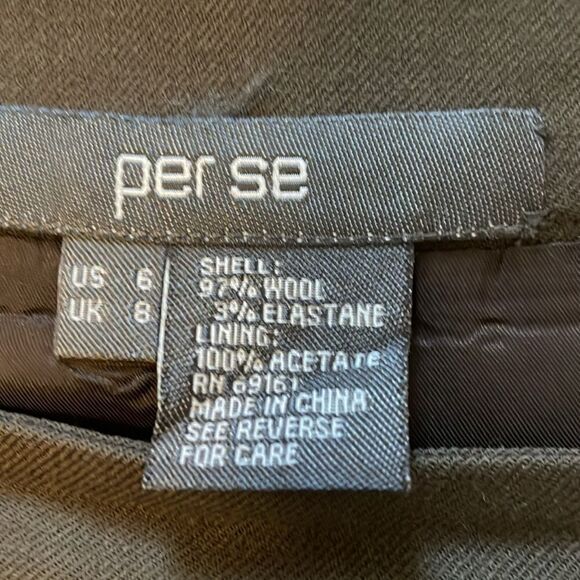 Per Se Brown Wool Pencil Skirt - Picture 4 of 4